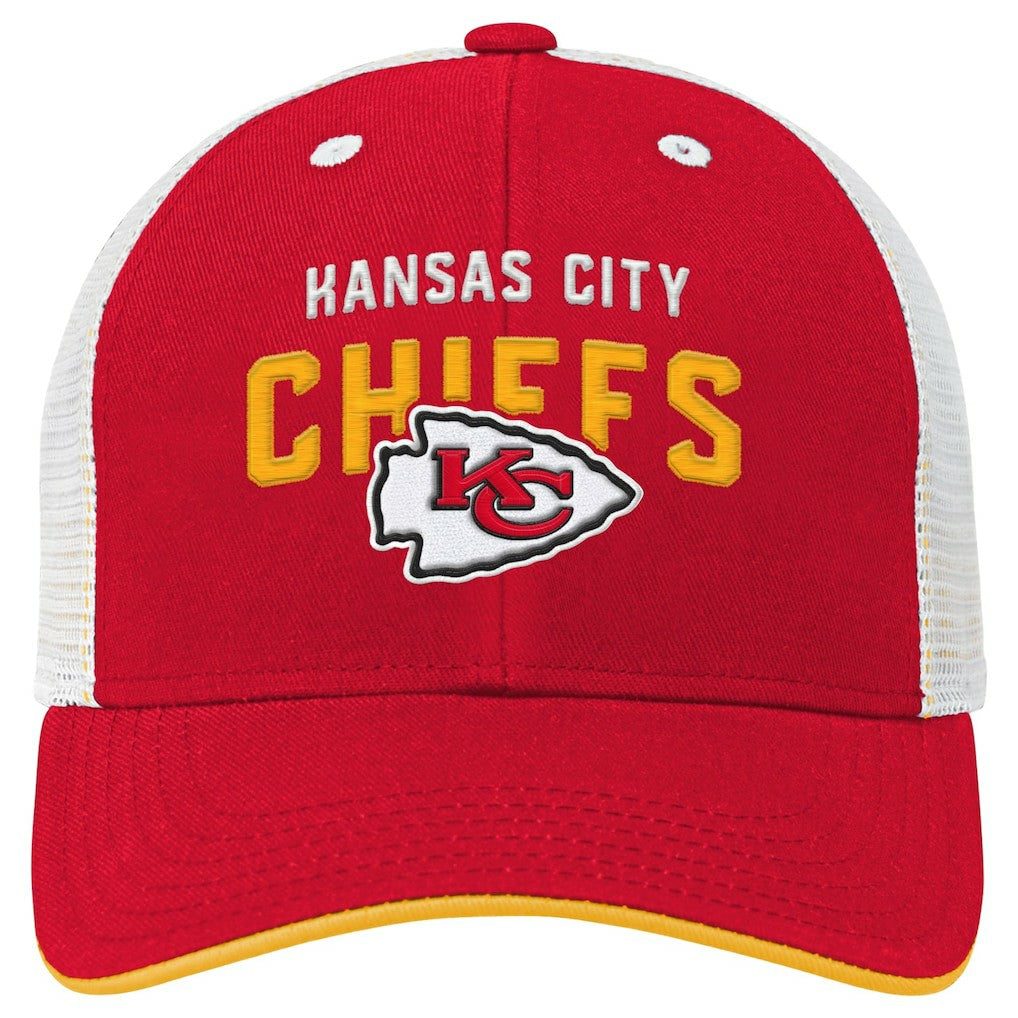 Kansas City Chiefs Youth Core Lockup Trucker Adjustable Hat - Red - NFL