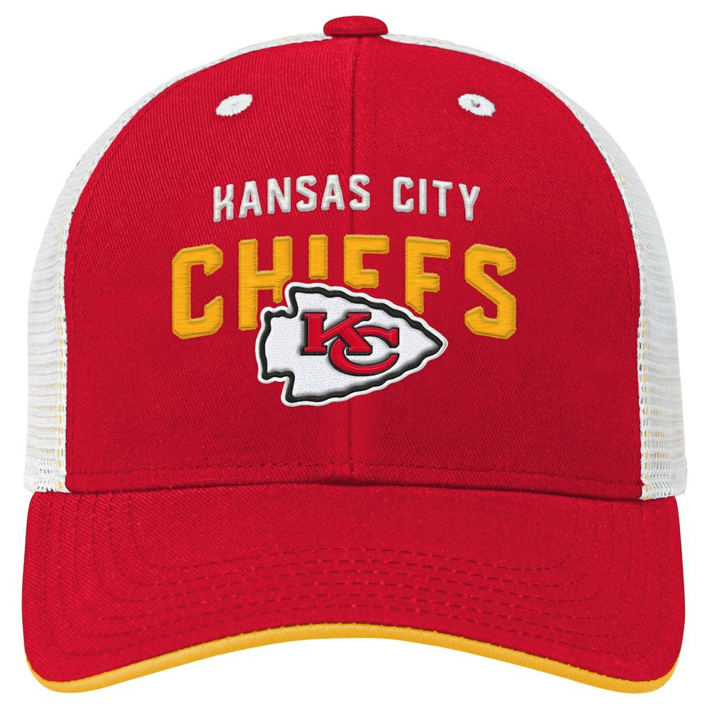 Kansas City Chiefs Youth Core Lockup Trucker Adjustable Hat - Red - NFL