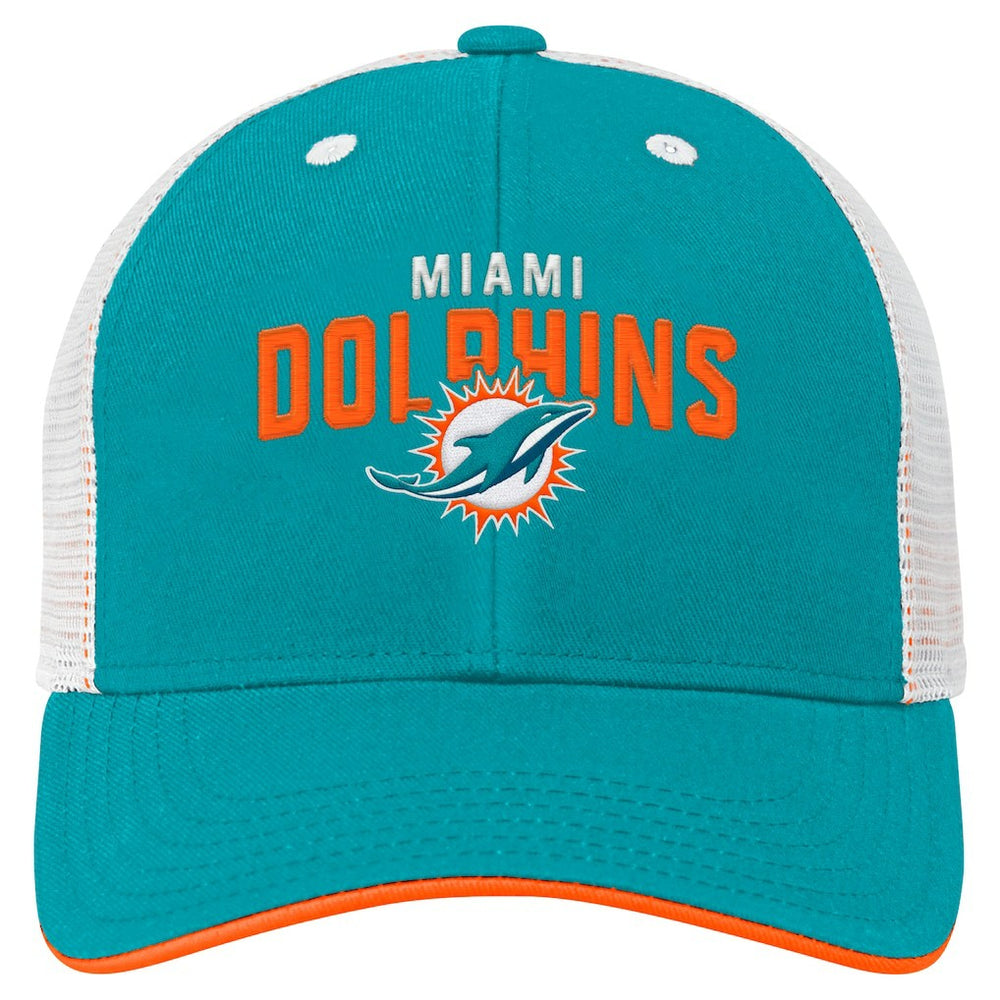 Miami Dolphins Preschool Core Lockup Trucker Adjustable hat - Aqua - NFL
