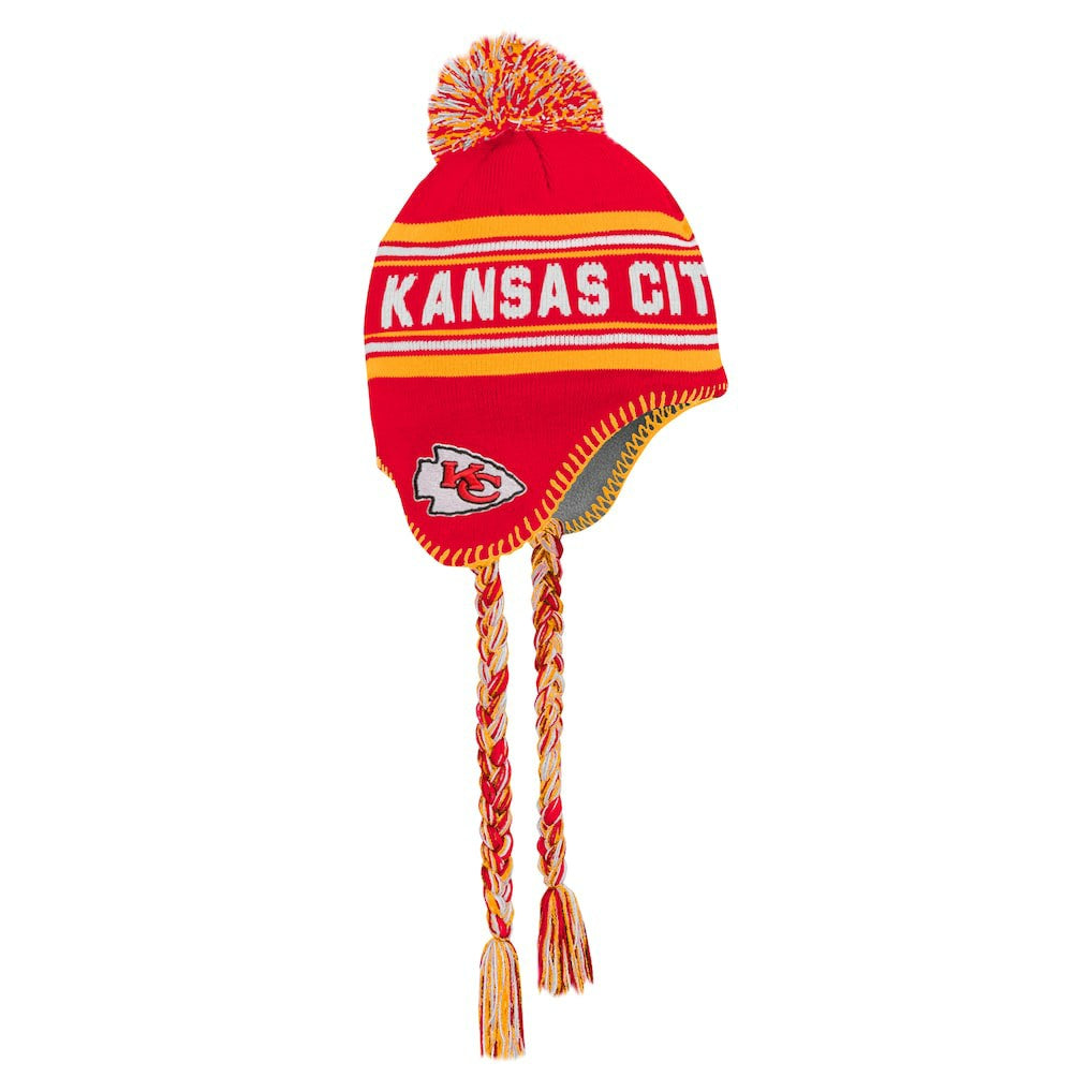 Kansas City Chiefs Preschool Jacquard Tassel Knit Hat with Pom - Red - NFL
