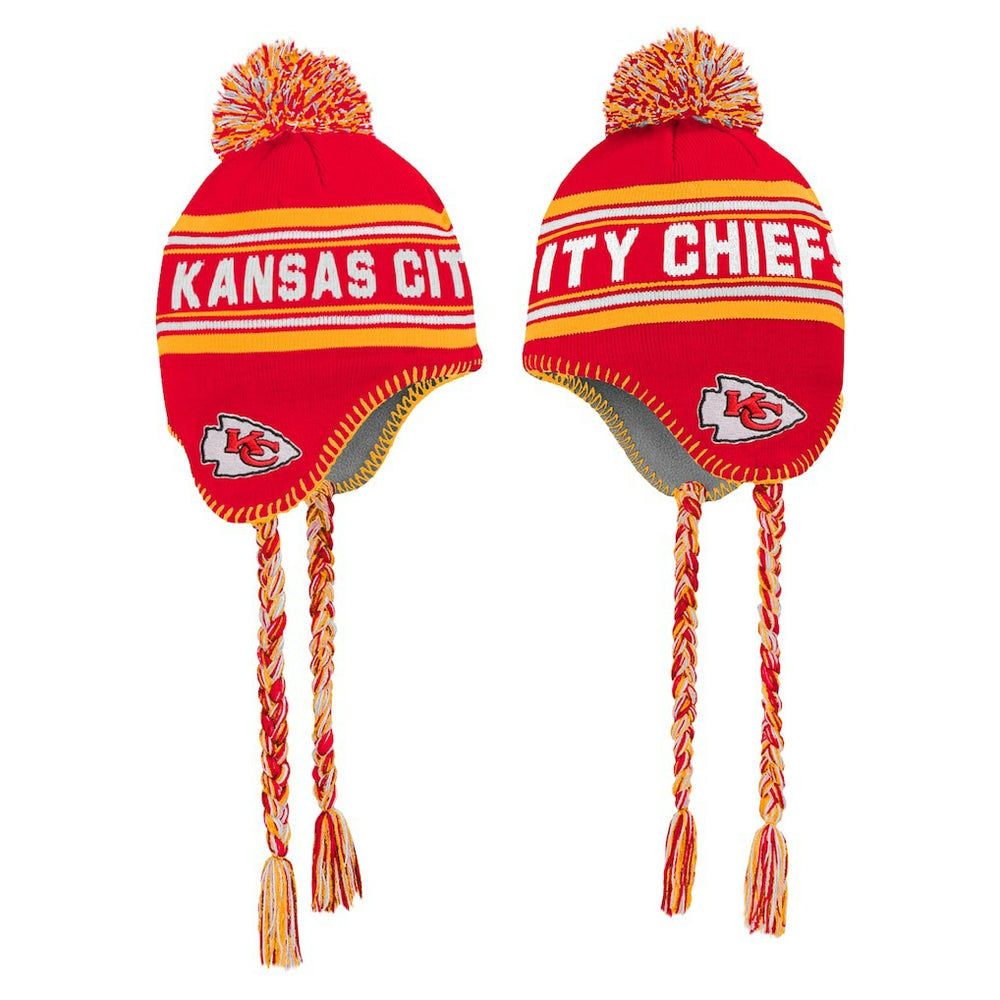 Kansas City Chiefs Preschool Jacquard Tassel Knit Hat with Pom - Red - NFL