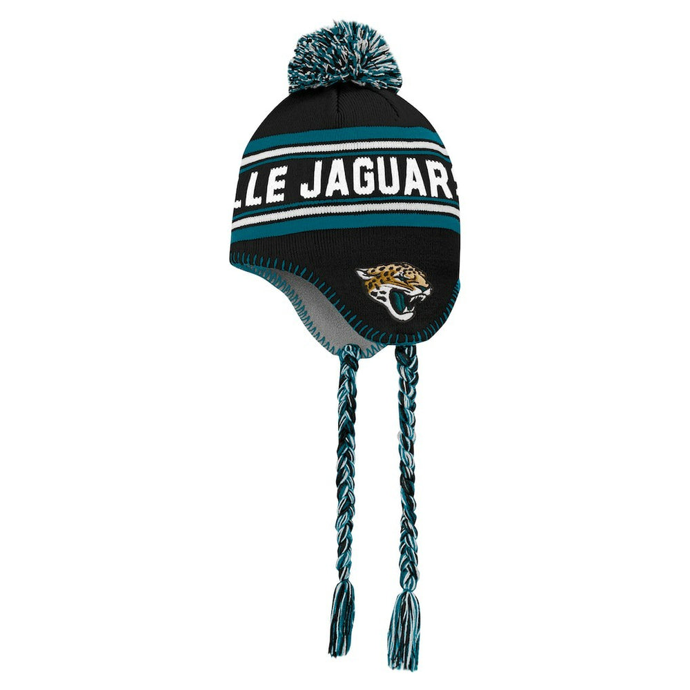 Jacksonville Jaguars Preschool Jacquard Tassel Knit Hat with Pom - Black - NFL