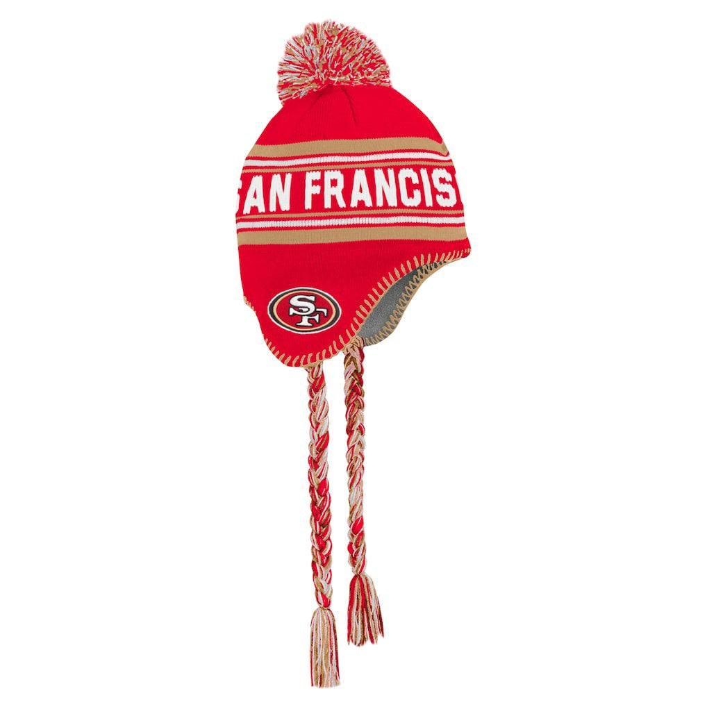 San Francisco 49ers Preschool Jacquard Tassel Knit Hat with Pom - Scarlet - NFL