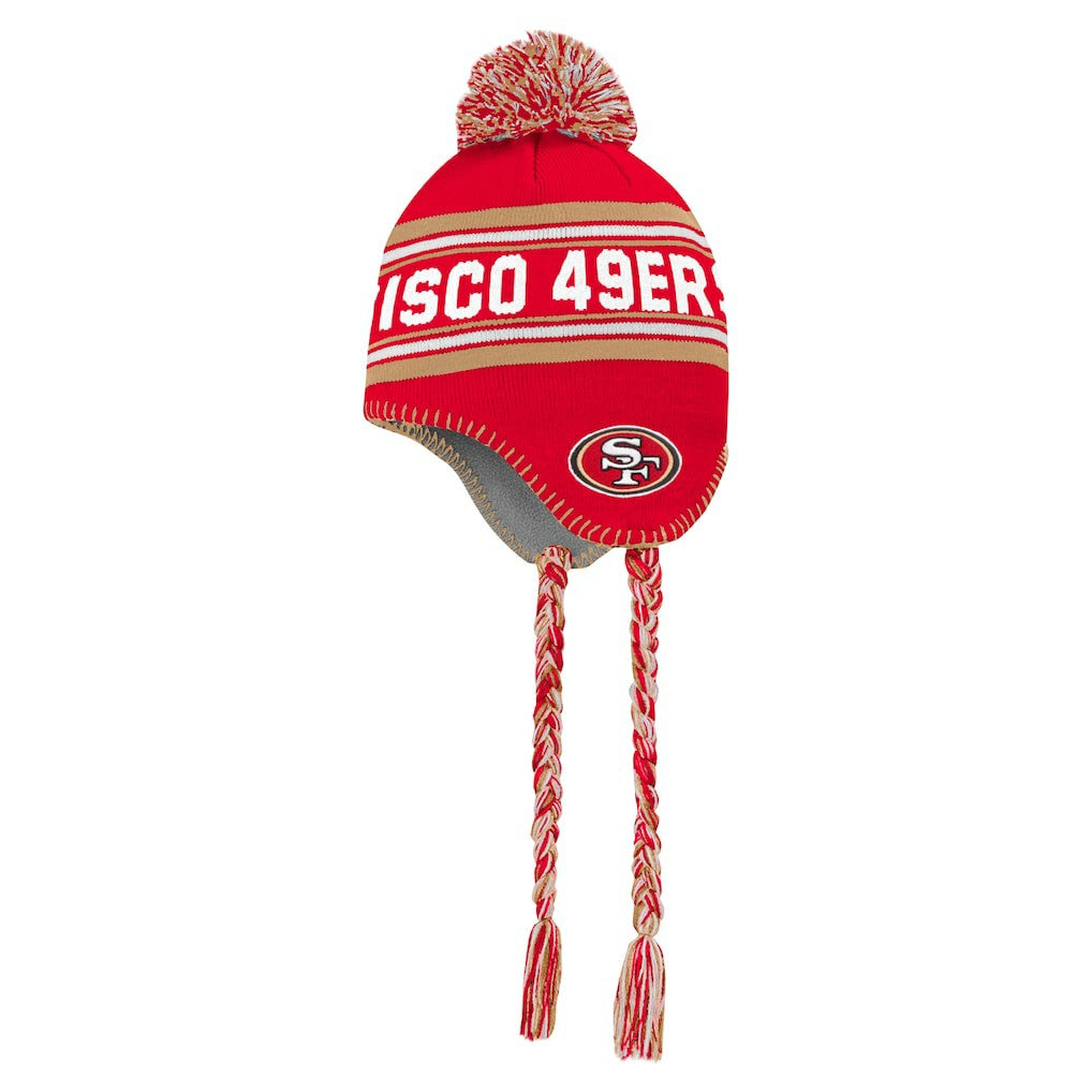 San Francisco 49ers Preschool Jacquard Tassel Knit Hat with Pom - Scarlet - NFL