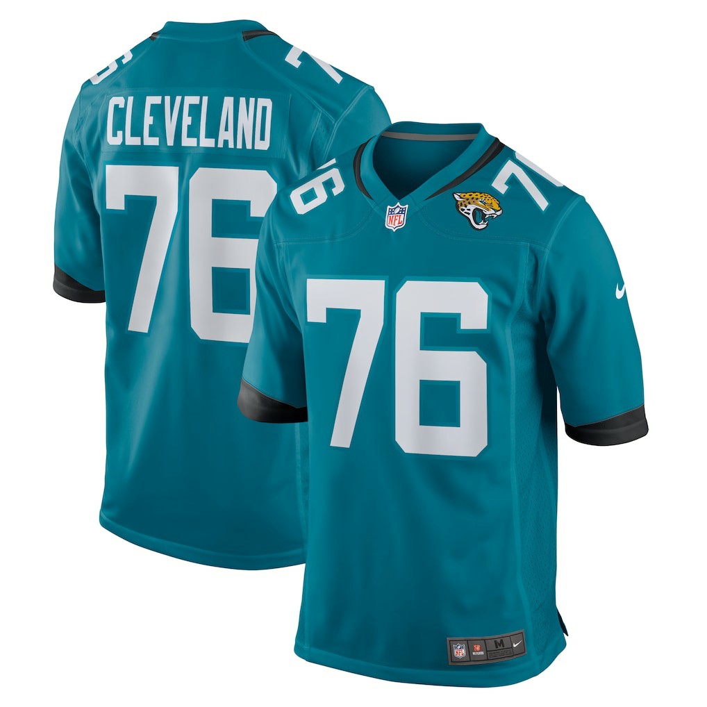 Ezra Cleveland Jacksonville Jaguars Game Jersey - Teal - Nike