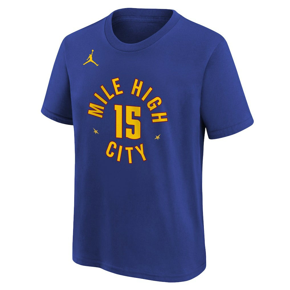 Nikola Jokic Denver Nuggets Jordan Brand Youth Statement Edition Name & Number T-Shirt Blue