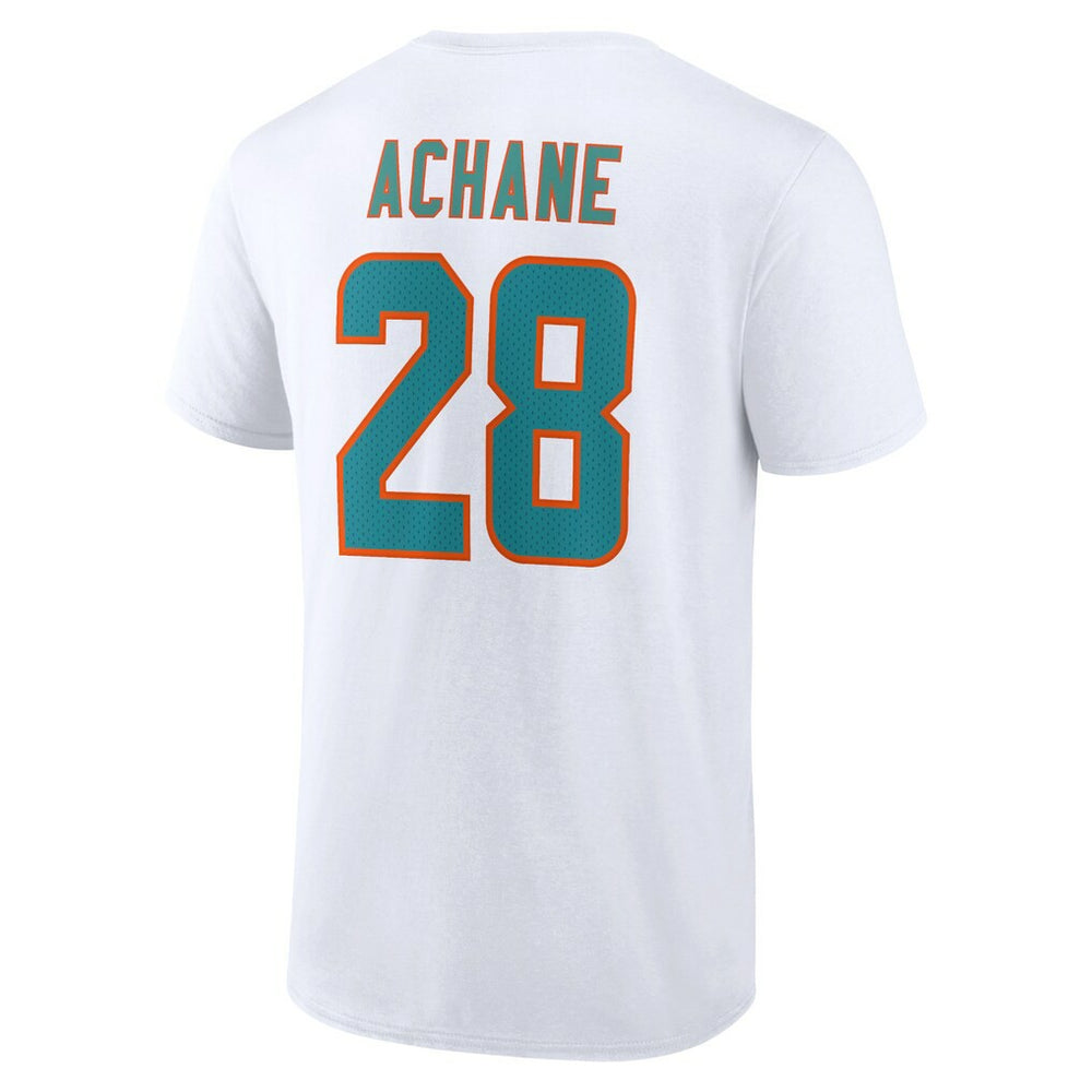 De’Von Achane Miami Dolphins Icon Player Name & Number T-Shirt - White - NFL
