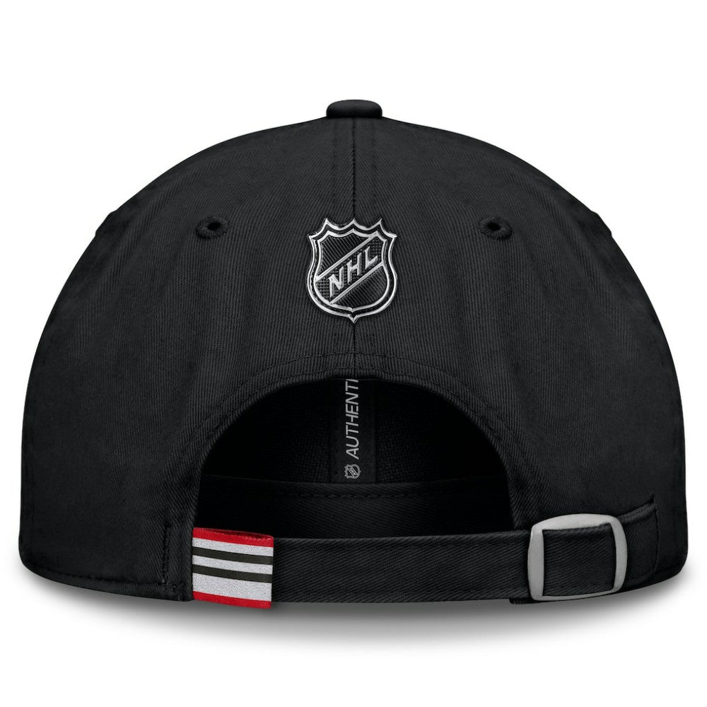 Chicago Blackhawks Fanatics Authentic Pro Prime Adjustable Hat - Black | Fanatics near me