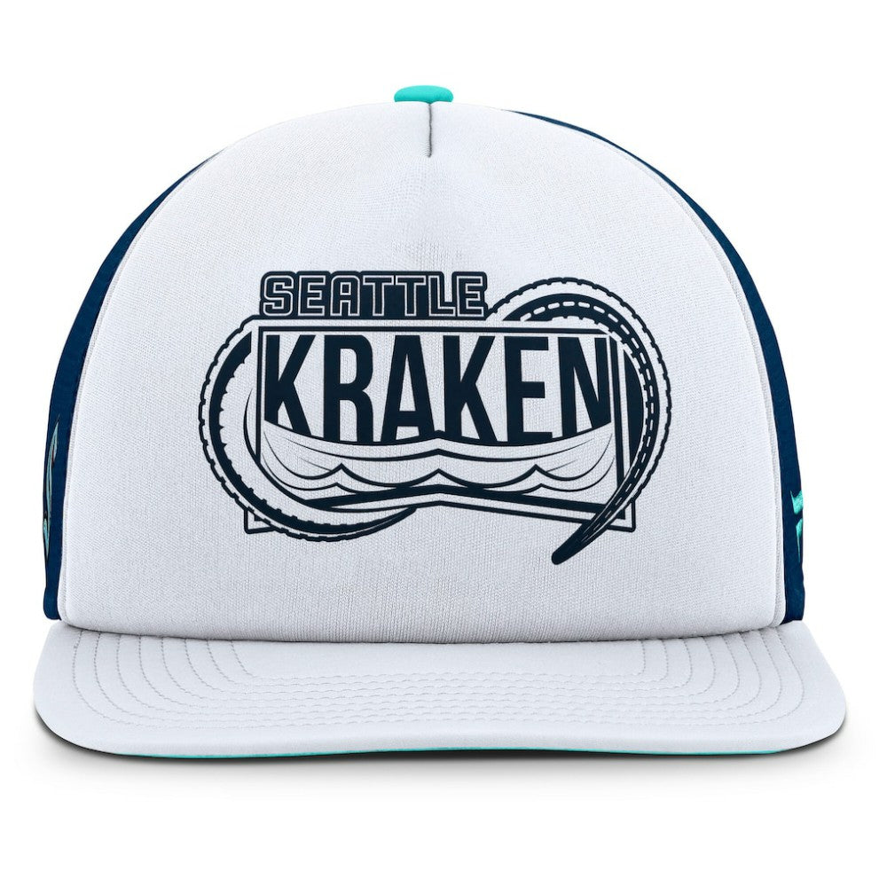 Seattle Kraken Fanatics Authentic Pro Hometown Rink Foam Trucker Snapback Hat - White/Deep Sea Blue | Fanatics near me