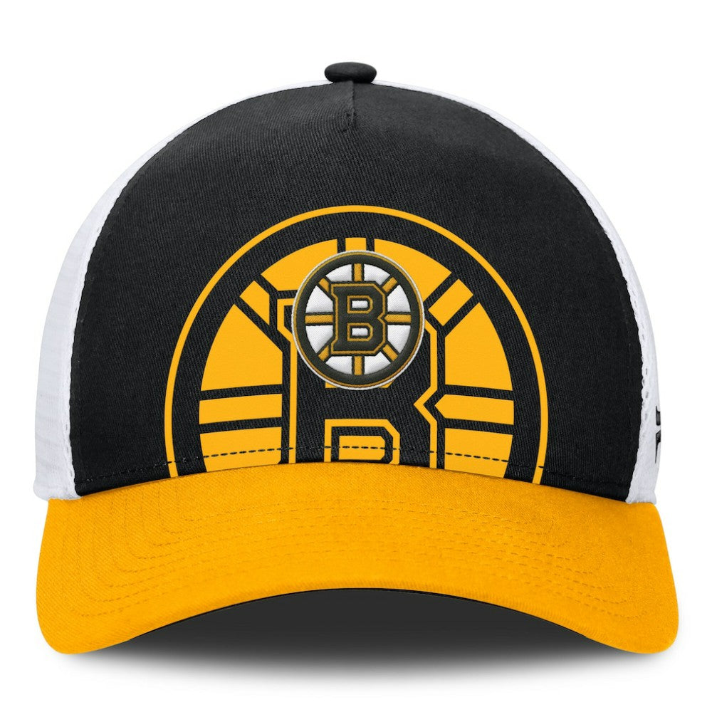 Boston Bruins Fanatics Authentic Pro A-Frame Rink Adjustable Hat - Black/Gold | Fanatics Clearance