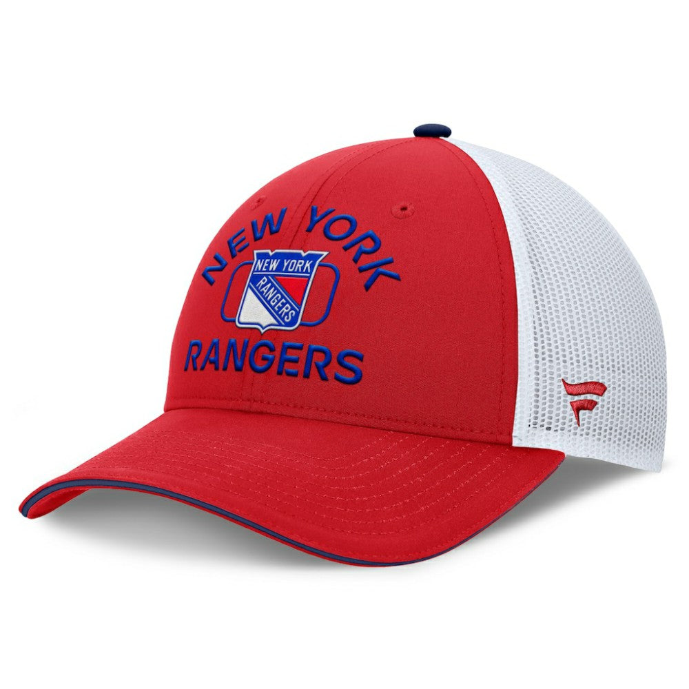 New York Rangers Fanatics Authentic Pro Rink Trucker Hat - Red/White | Fanatics discount