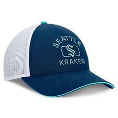 Seattle Kraken Fanatics Authentic Pro Rink Trucker Hat - Deep Sea Blue/White | Fanatics on sale