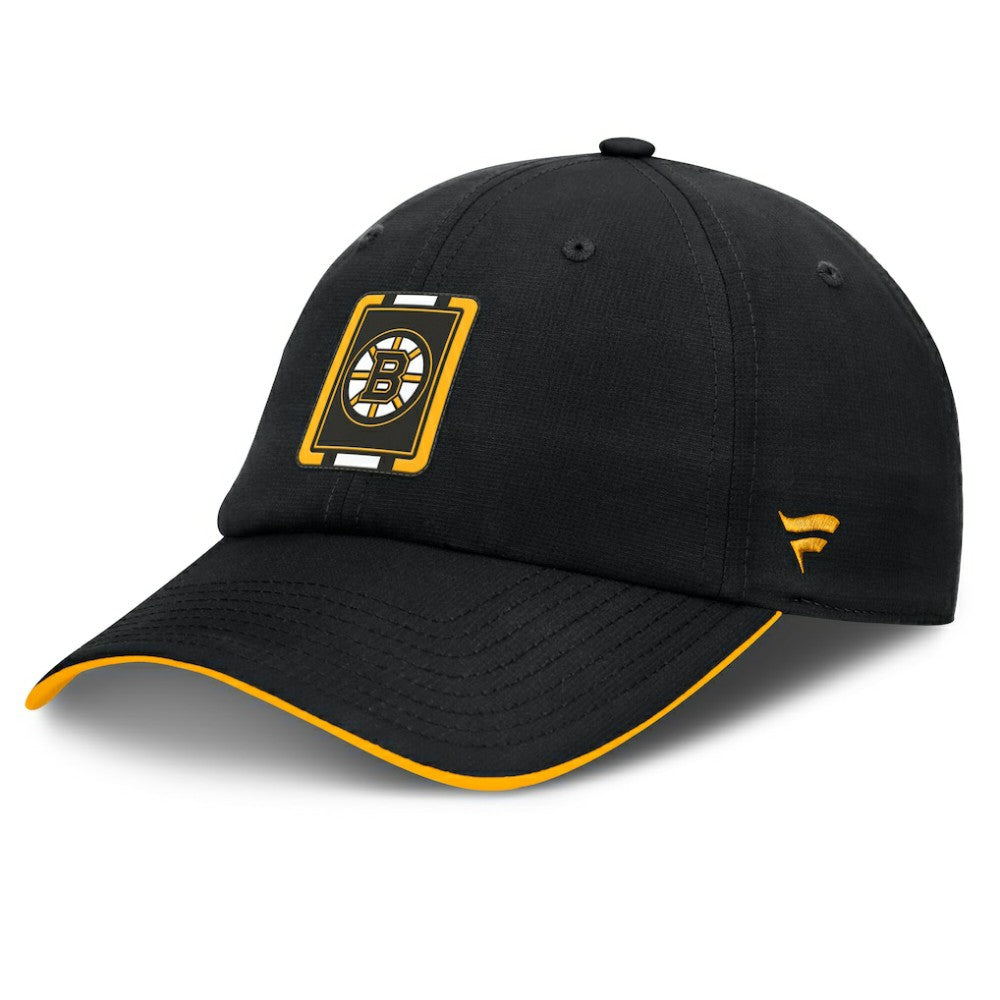 Boston Bruins Fanatics Authentic Pro Ripstop Adjustable Hat - Black/Gold | Fanatics Lifestyle