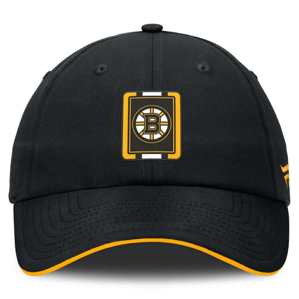 Boston Bruins Fanatics Authentic Pro Ripstop Adjustable Hat - Black/Gold | Fanatics Lifestyle