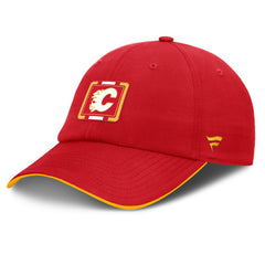Calgary Flames Fanatics Authentic Pro Ripstop Adjustable Hat - Red/Gold | Fanatics Lifestyle