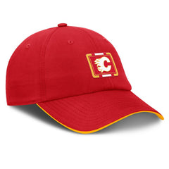 Calgary Flames Fanatics Authentic Pro Ripstop Adjustable Hat - Red/Gold | Fanatics Lifestyle