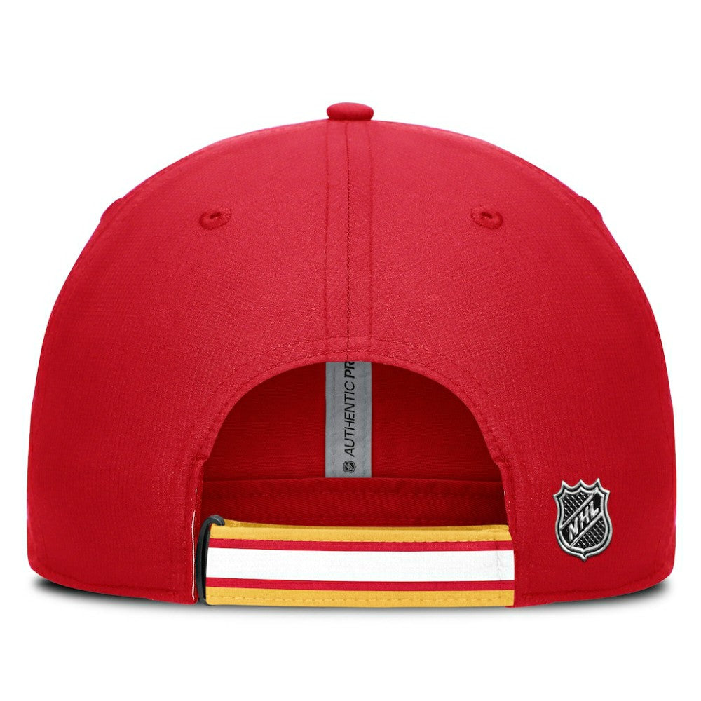 Calgary Flames Fanatics Authentic Pro Ripstop Adjustable Hat - Red/Gold | Fanatics Lifestyle