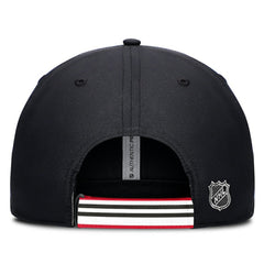 Chicago Blackhawks Fanatics Authentic Pro Ripstop Adjustable Hat - Black/Red | Fanatics Lifestyle