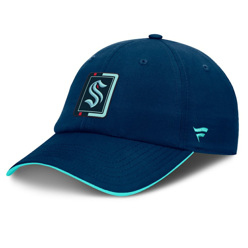 Seattle Kraken Fanatics Authentic Pro Ripstop Adjustable Hat - Deep Sea Blue/Light Blue | Fanatics online