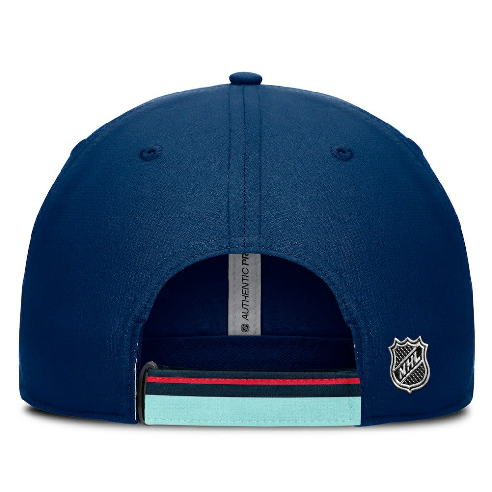 Seattle Kraken Fanatics Authentic Pro Ripstop Adjustable Hat - Deep Sea Blue/Light Blue | Fanatics online