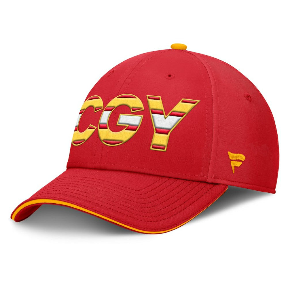Calgary Flames Fanatics Authentic Pro Rink Team Code Flex Hat - Red/Gold | Fanatics discount