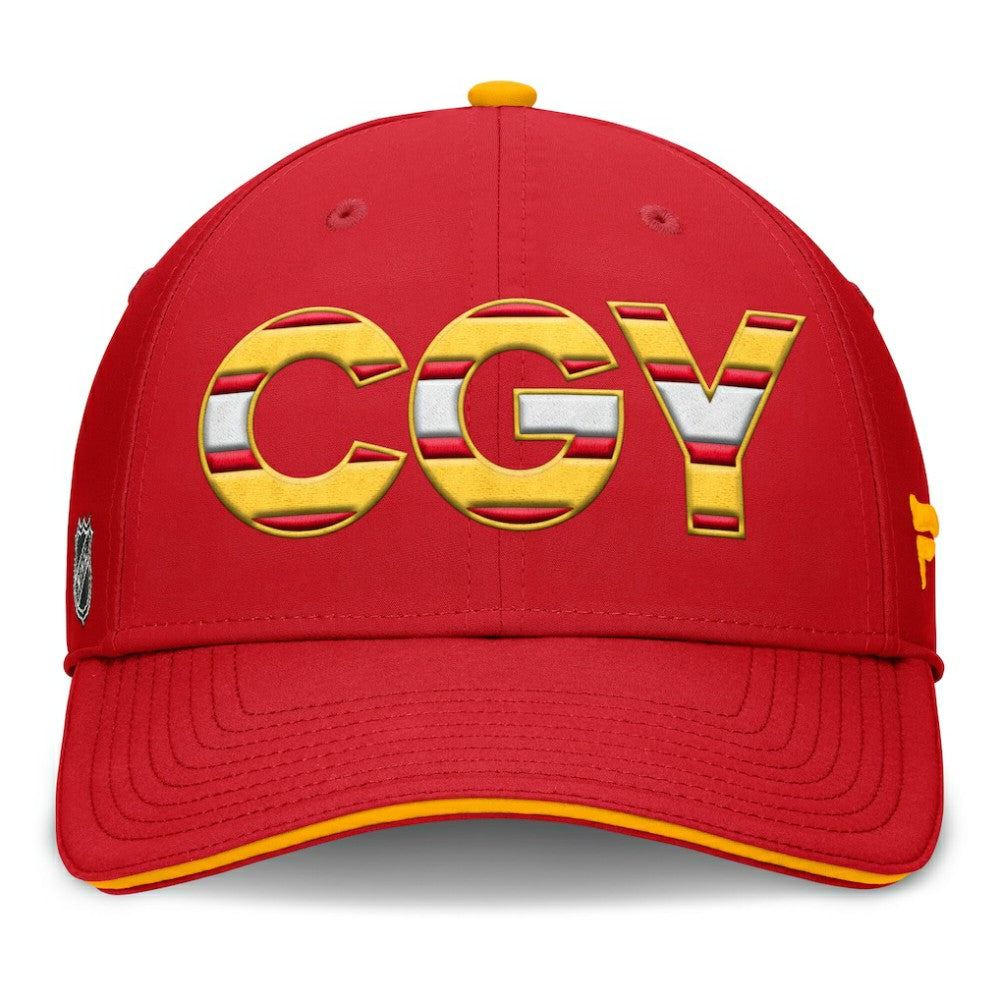 Calgary Flames Fanatics Authentic Pro Rink Team Code Flex Hat - Red/Gold | Fanatics discount