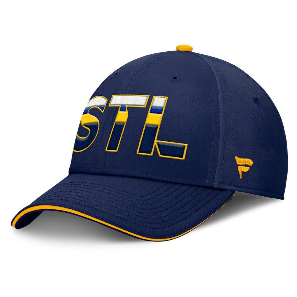 St. Louis Blues Fanatics Authentic Pro Rink Team Code Flex Hat - Navy/Gold | Fanatics discount
