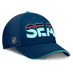 Seattle Kraken Fanatics Authentic Pro Rink Team Code Flex Hat - Deep Sea Blue/Light Blue | Fanatics Lifestyle