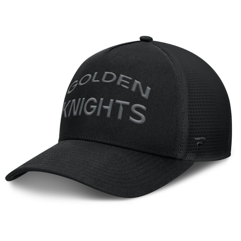 Vegas Golden Knights Fanatics Authentic Pro Road Stack Text A-Frame Adjustable Hat - Black | Fanatics near me