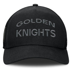 Vegas Golden Knights Fanatics Authentic Pro Road Stack Text A-Frame Adjustable Hat - Black | Fanatics near me