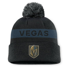 Vegas Golden Knights Fanatics Women's Authentic Pro Rink Cuffed Knit Hat with Pom - Black/ | Fanatics on sale