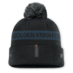 Vegas Golden Knights Fanatics Women's Authentic Pro Rink Cuffed Knit Hat with Pom - Black/ | Fanatics on sale