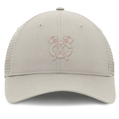 Chicago Blackhawks Fanatics Women's Authentic Pro Road Trucker Adjustable Hat - Tan | Fanatics Clearance