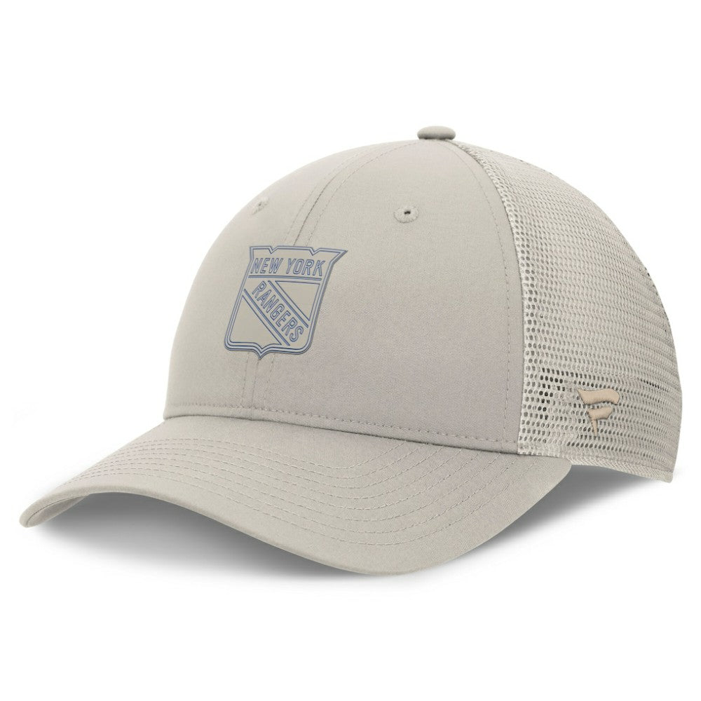 New York Rangers Fanatics Women's Authentic Pro Road Trucker Adjustable Hat - Tan | Fanatics Clearance