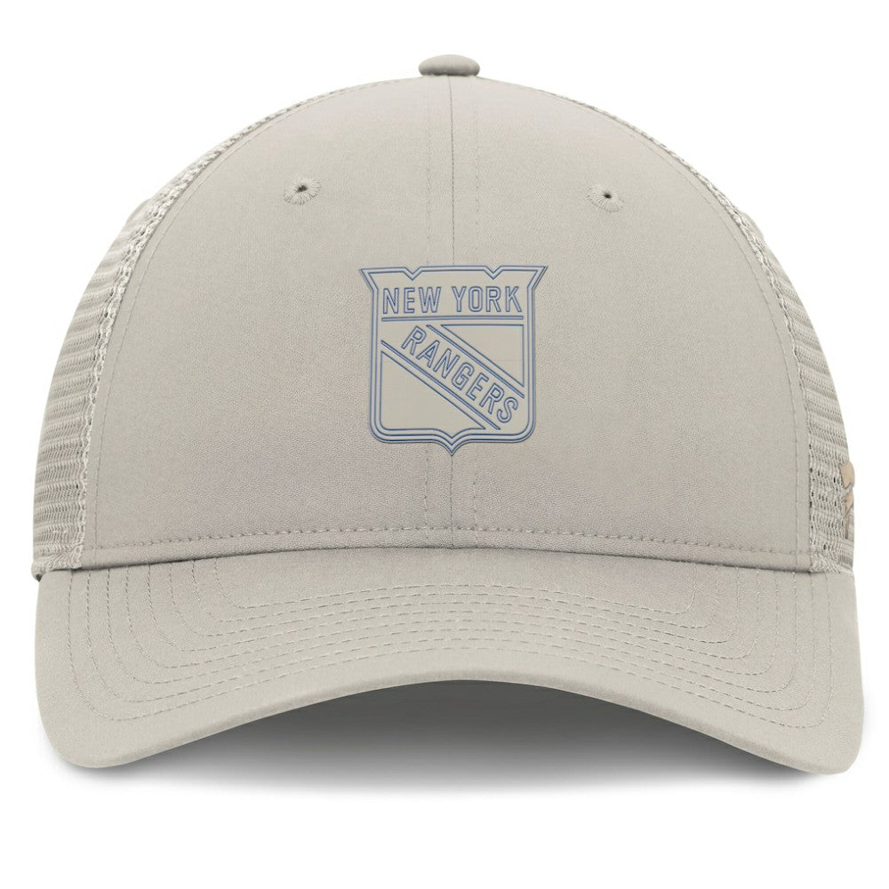 New York Rangers Fanatics Women's Authentic Pro Road Trucker Adjustable Hat - Tan | Fanatics Clearance