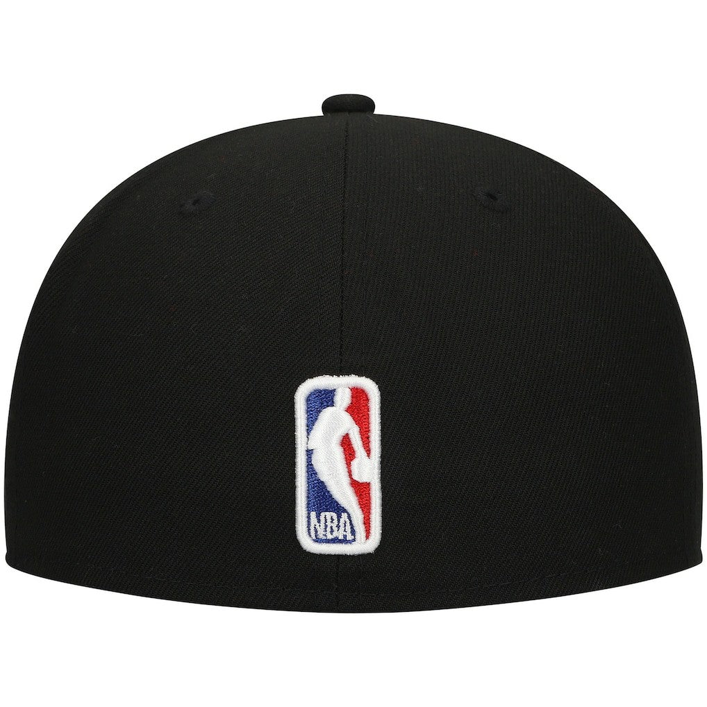 New Era Philadelphia 76ers Blackout Shadow Logo 59FIFTY Fitted Hat Black