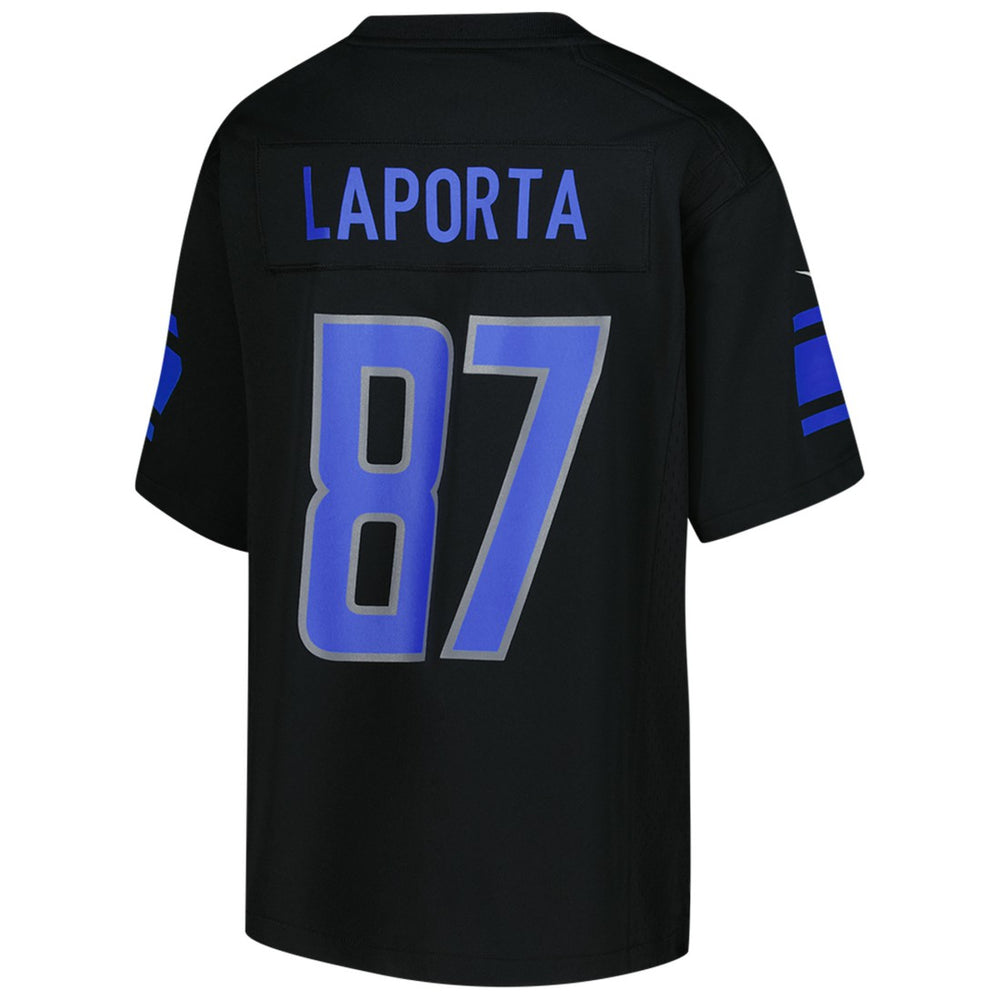 Sam LaPorta Detroit Lions Youth Game Jersey - Black - Nike