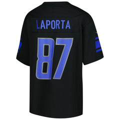 Sam LaPorta Detroit Lions Youth Game Jersey - Black - Nike