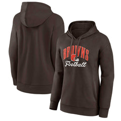 Cleveland Browns Women's Victory Script Pullover Hoodie - Brown - Fanatics