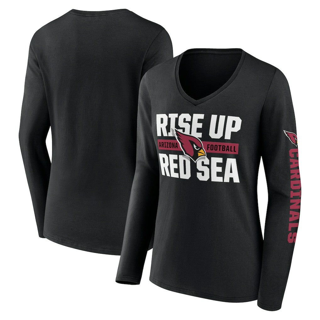 Arizona Cardinals Hometown Sweep Long Sleeve V-Neck T-Shirt - Black - Fanatics