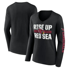 Arizona Cardinals Hometown Sweep Long Sleeve V-Neck T-Shirt - Black - Fanatics