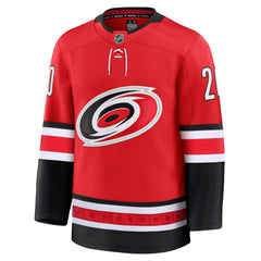 Sebastian Aho Carolina Hurricanes Fanatics Alternate Premium Jersey - Red | Fanatics Lifestyle