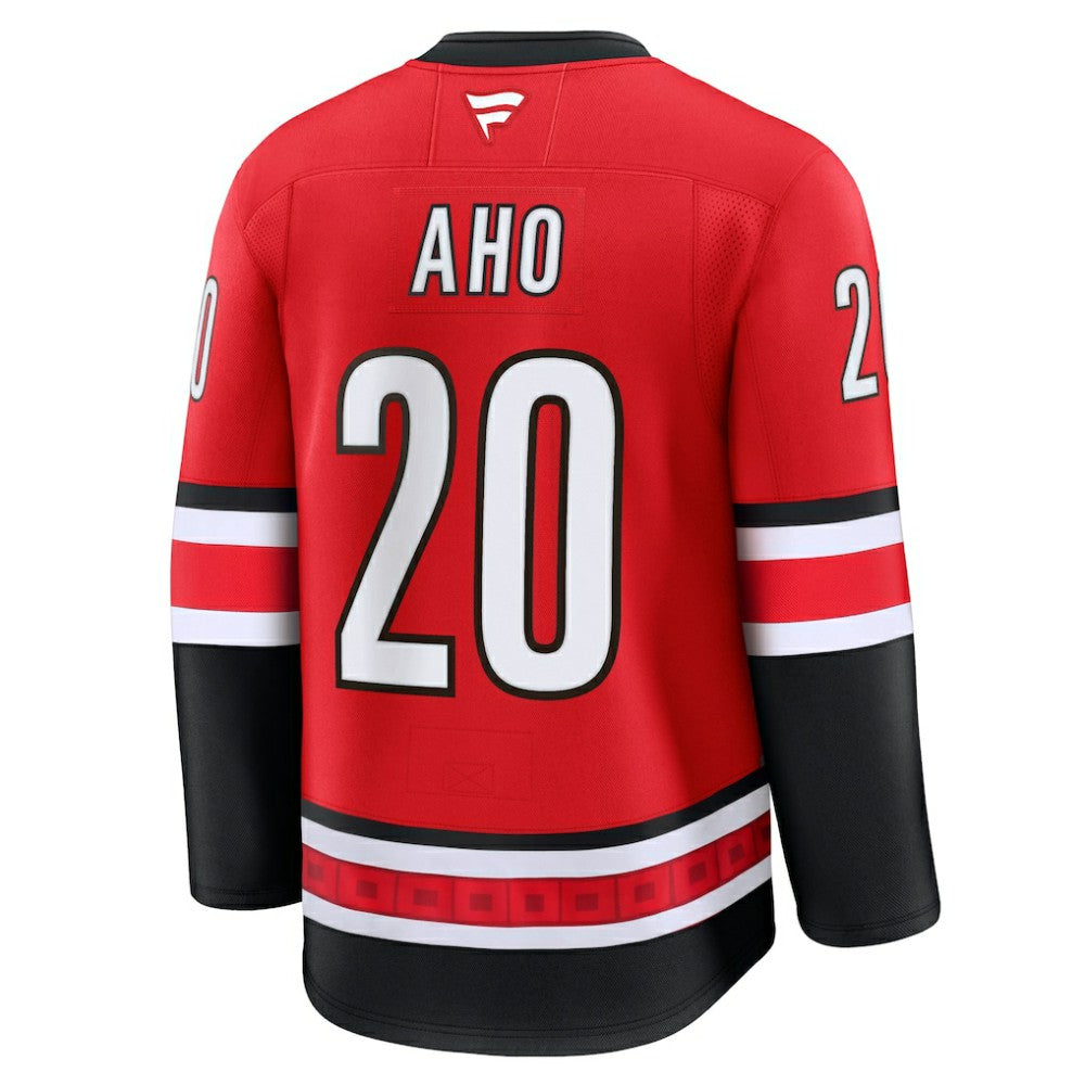 Sebastian Aho Carolina Hurricanes Fanatics Alternate Premium Jersey - Red | Fanatics Lifestyle