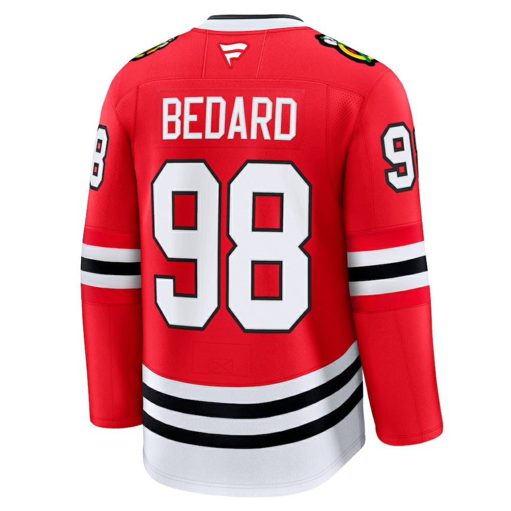 Connor Bedard Chicago Blackhawks Fanatics Home Premium Jersey - Red | Fanatics Lifestyle