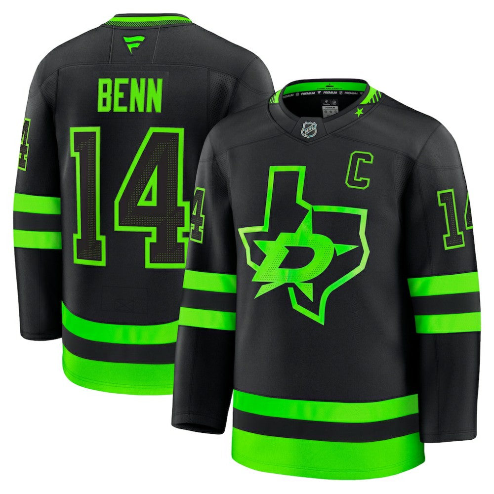 Jamie Benn Dallas Stars Fanatics Alternate Premium Jersey - Black | Fanatics Lifestyle