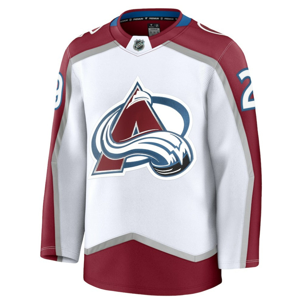 Nathan MacKinnon Colorado Avalanche Fanatics Away Premium Jersey - White | Fanatics Clearance