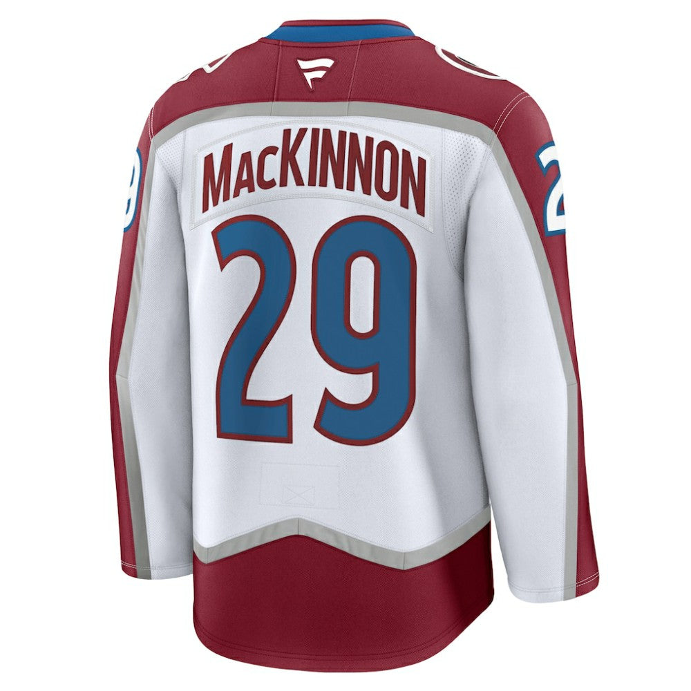 Nathan MacKinnon Colorado Avalanche Fanatics Away Premium Jersey - White | Fanatics Clearance