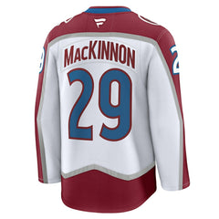 Nathan MacKinnon Colorado Avalanche Fanatics Away Premium Jersey - White | Fanatics Clearance