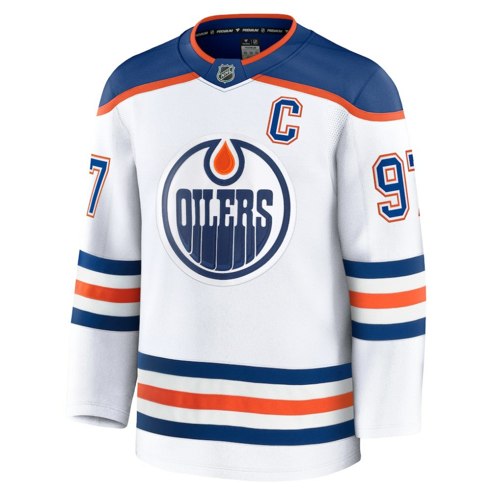 Connor McDavid Edmonton Oilers Fanatics Away Premium Jersey - White | Fanatics near me