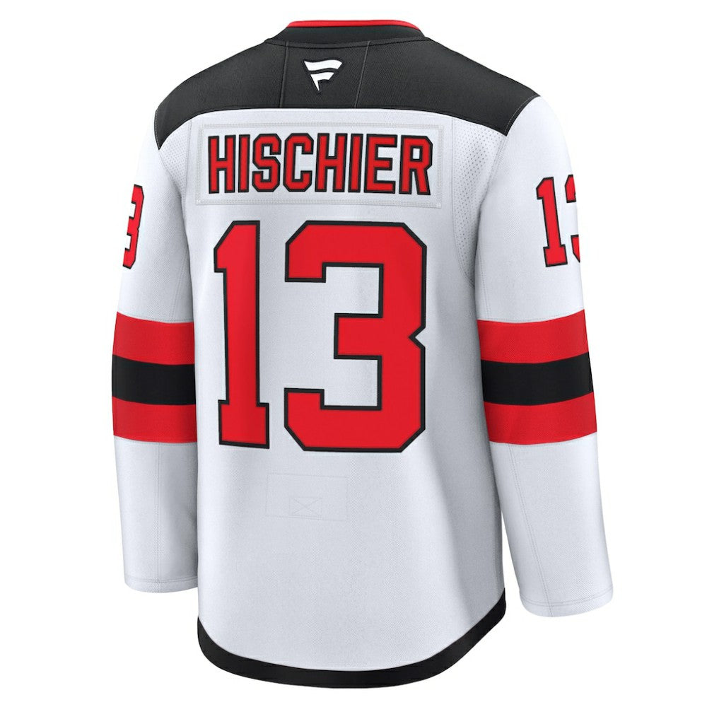 Nico Hischier New Jersey Devils Fanatics Away Premium Jersey - White | Fanatics on sale